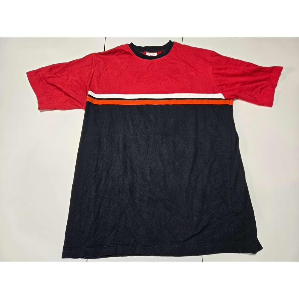 County‎ Seat Colorblock Striped T-Shirt Mens Small 90s